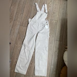 Good American wide leg overall white new with tag